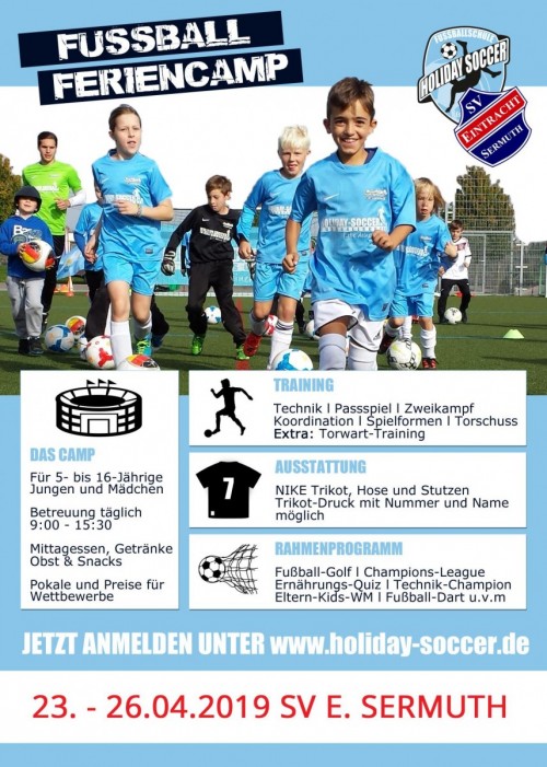 Fussballcamp vom 23.04. - 26.04.2019